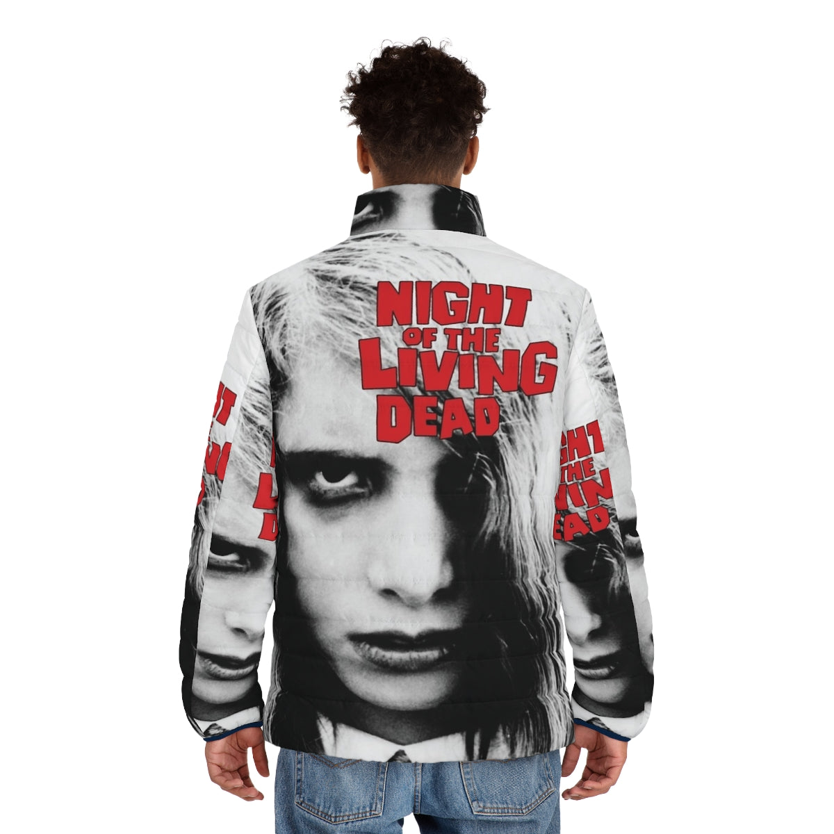 Night of the Living Dead Zombie Girl Puffer Jacket - men back