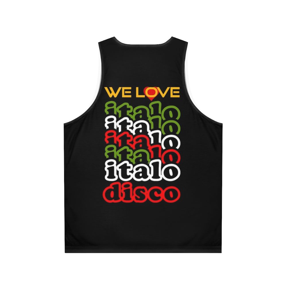 Italo disco unisex tank top - Back