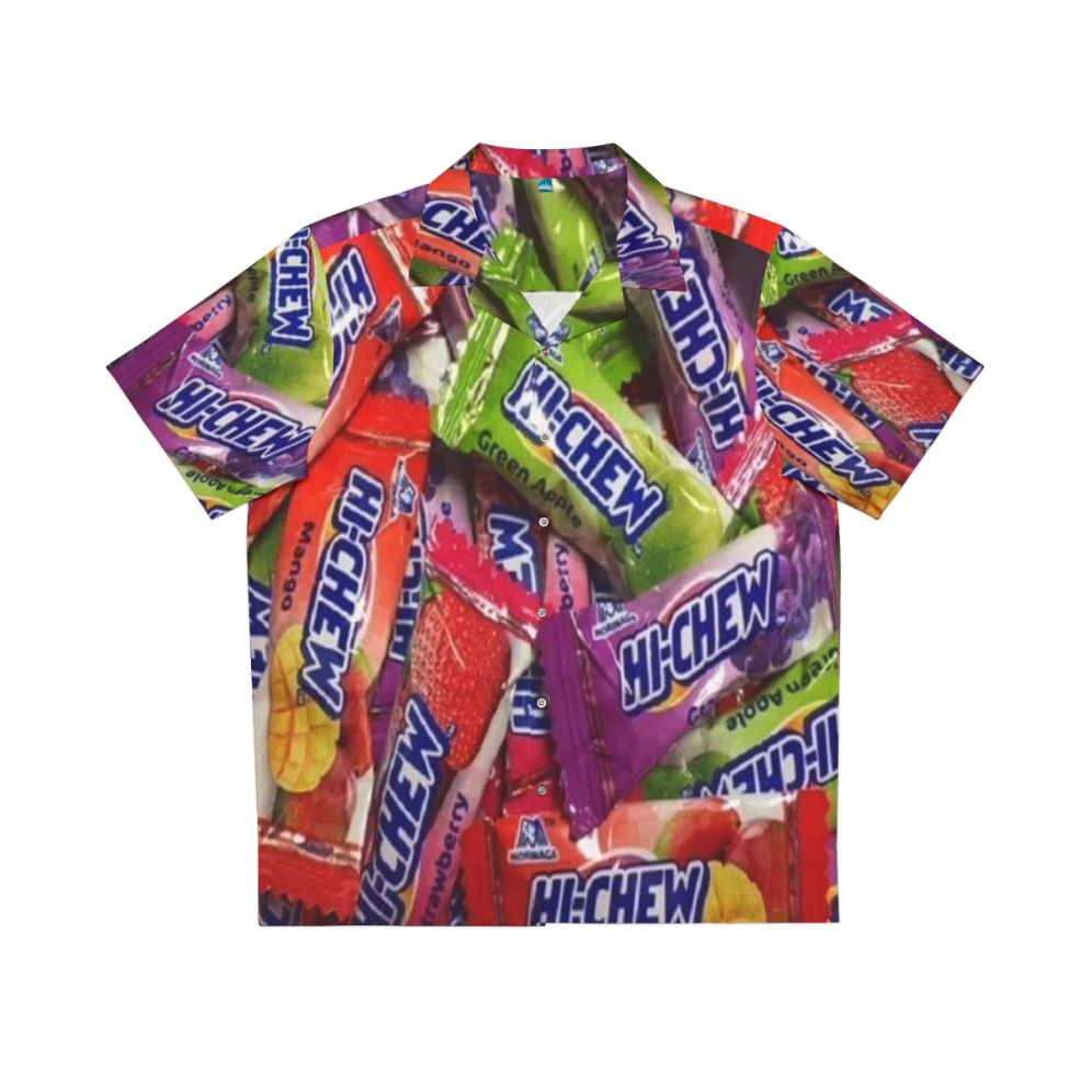 Colorful Hawaiian Shirt with Hi Chew Candy Prints