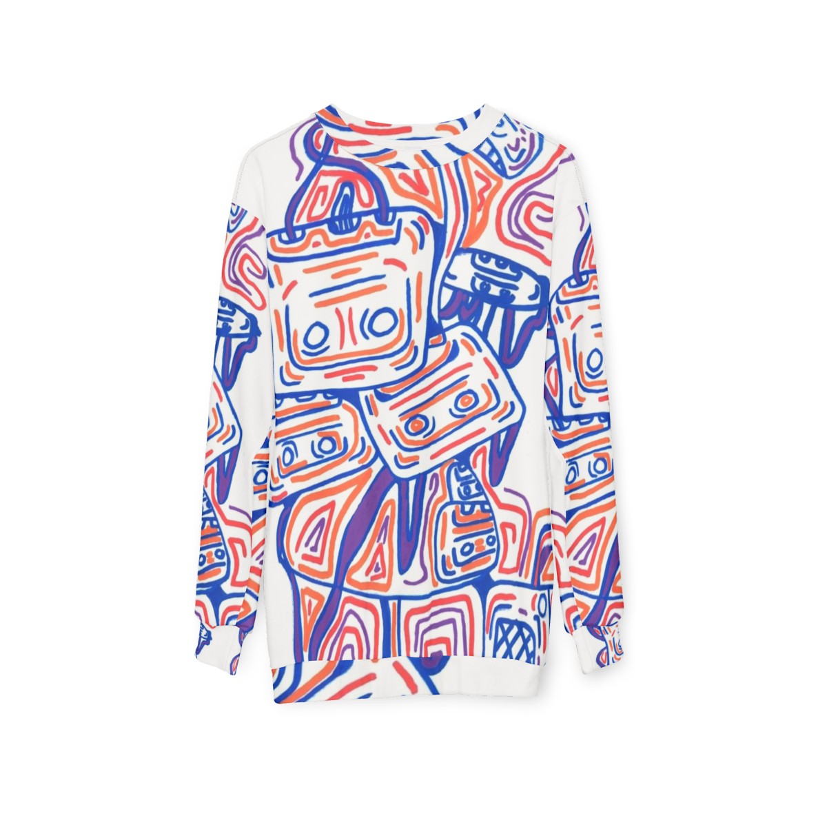 Retro Sikes Tapes Graphic Design Sweatshirt - hanging