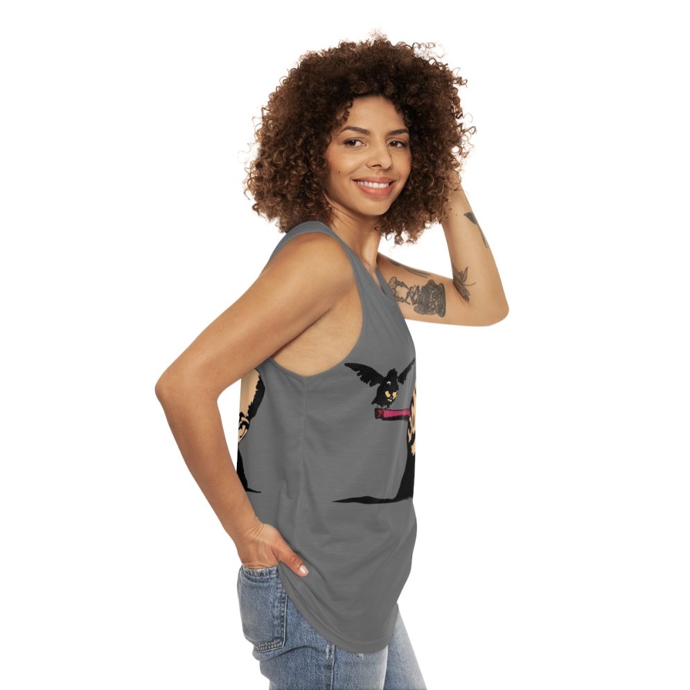 Alfred Hitchcock Unisex Movie Tank Top - women side