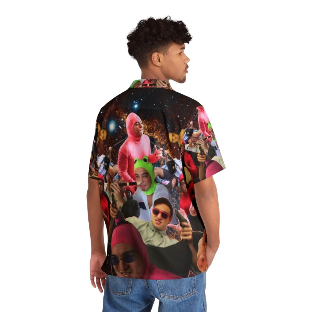 Filthy Frank Hawaiian Shirt with Vibrant Galaxy Print - People Back