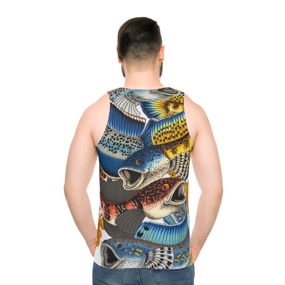 Unisex Japanese Koi Fish Tank Top - men back