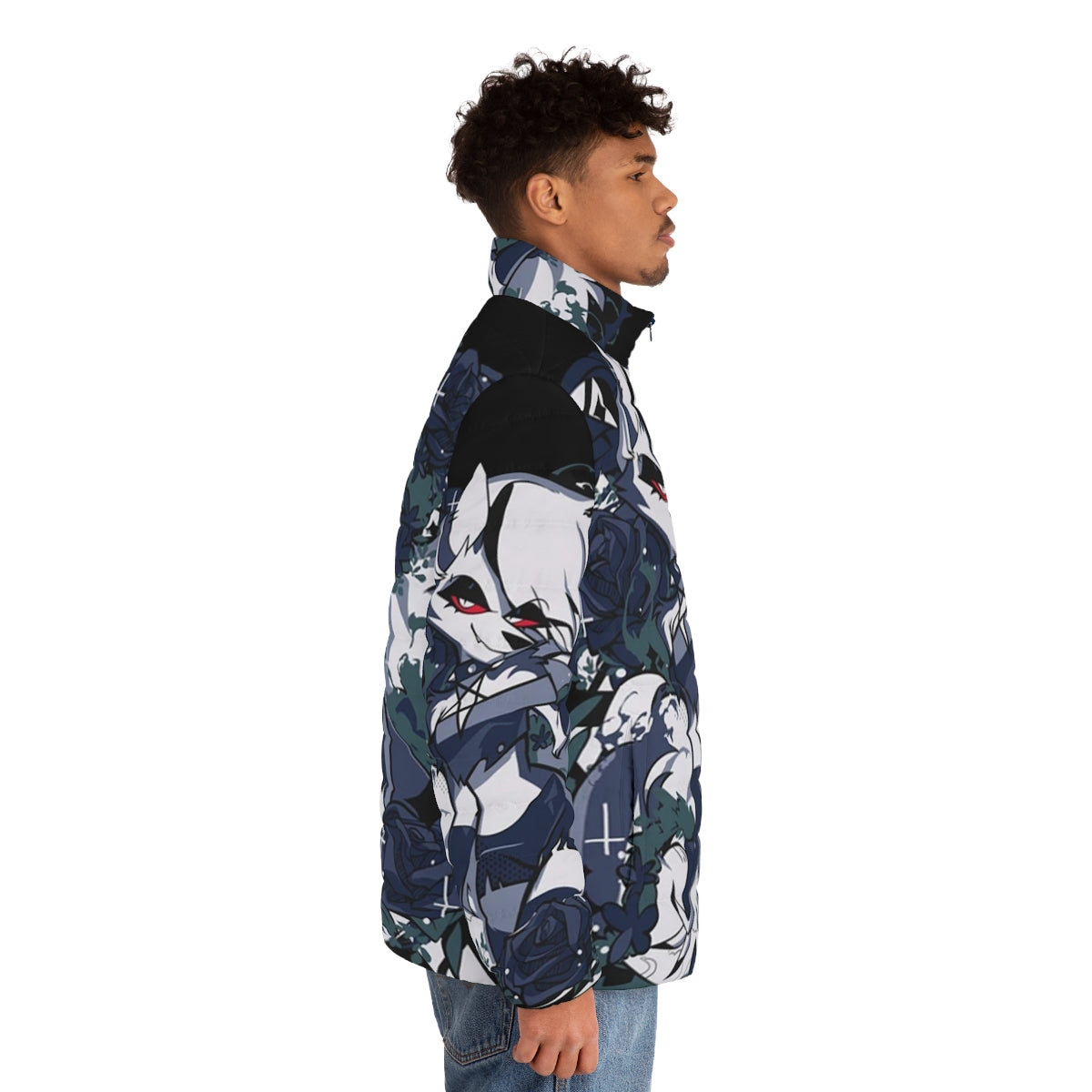 Helluva Boss Loona Puffer Jacket - Anime Inspired Outerwear - men side right