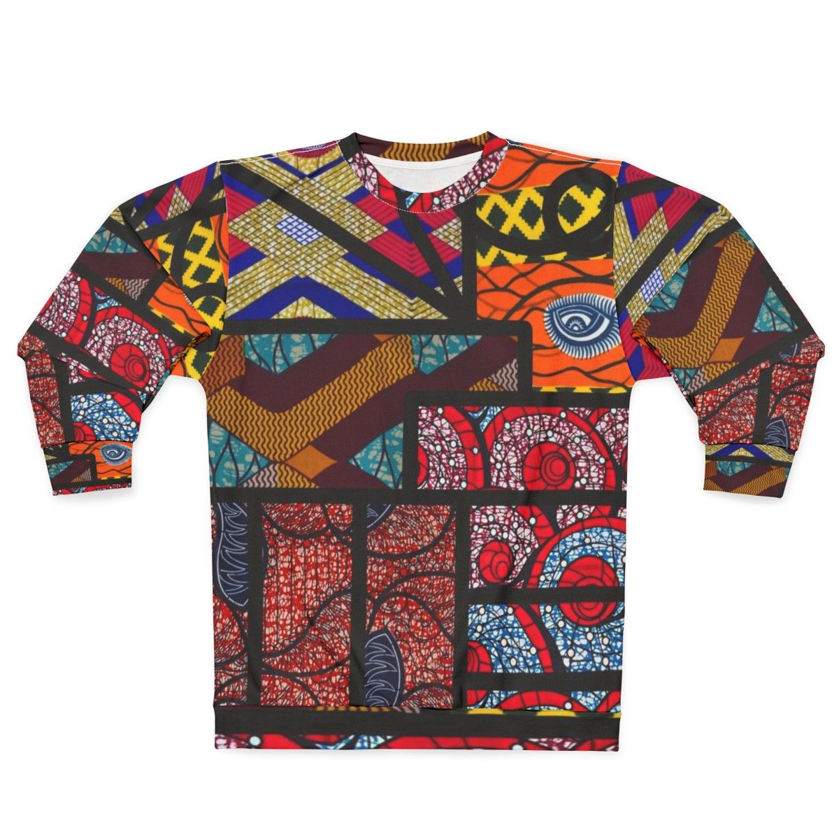 Vintage African Print Graphic Design Sweatshirt