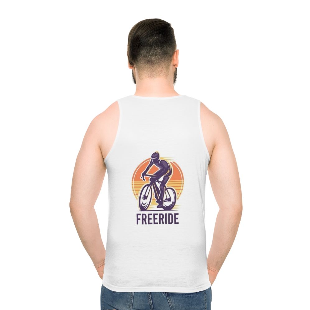 Cycling hobbies unisex sports tank top - men back