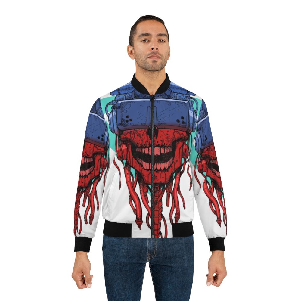 Cyberpunk-inspired skull bomber jacket - Lifestyle