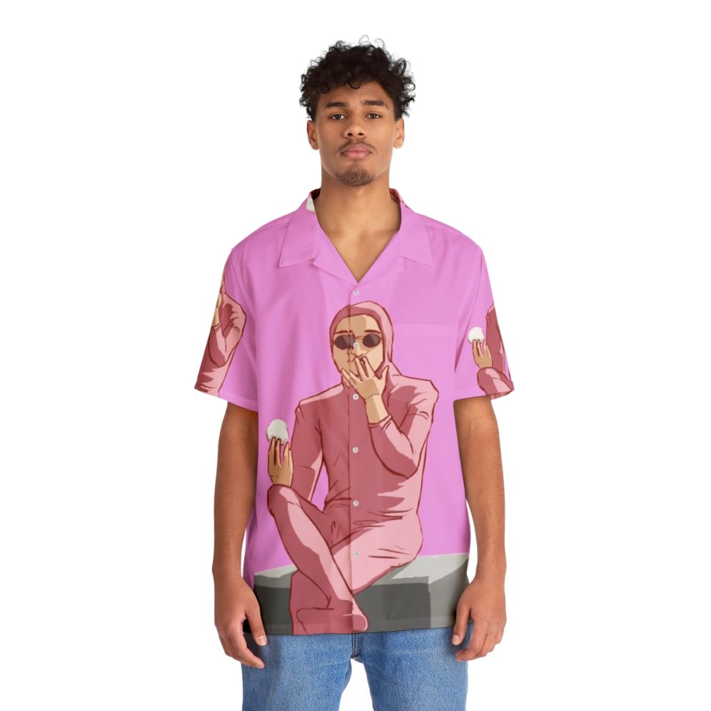 Colorful Hawaiian shirt featuring the iconic Pink Guy character from Filthy Frank - People Front