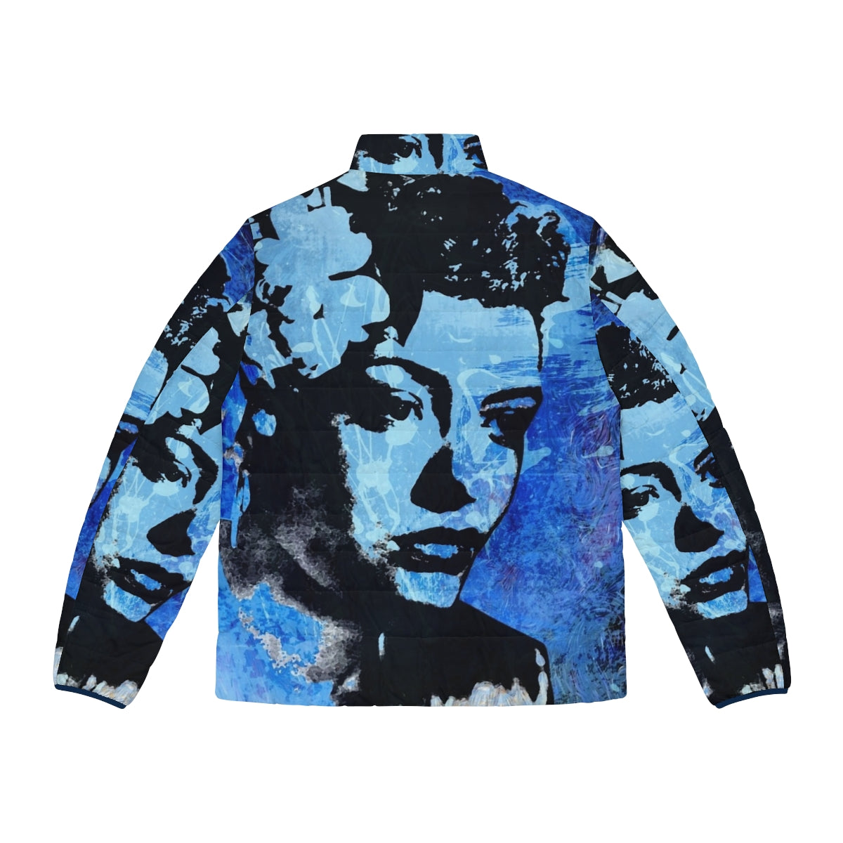 Billie Holiday "Lady Day" Vintage Inspired Puffer Jacket - Back