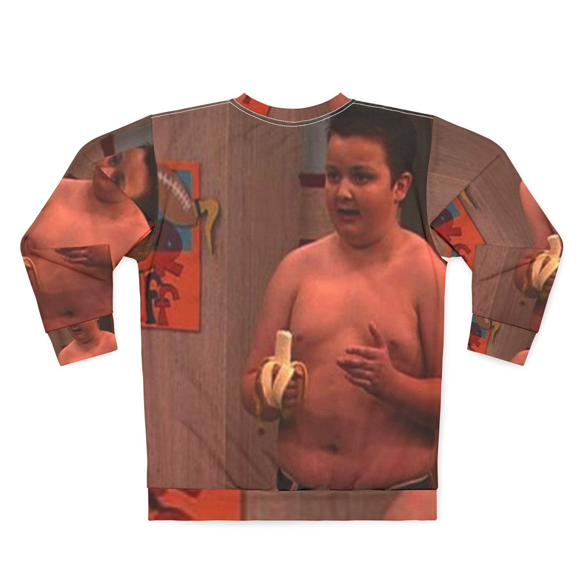 Gibby from iCarly wearing a sweatshirt with the Nickelodeon cartoon logo - Back