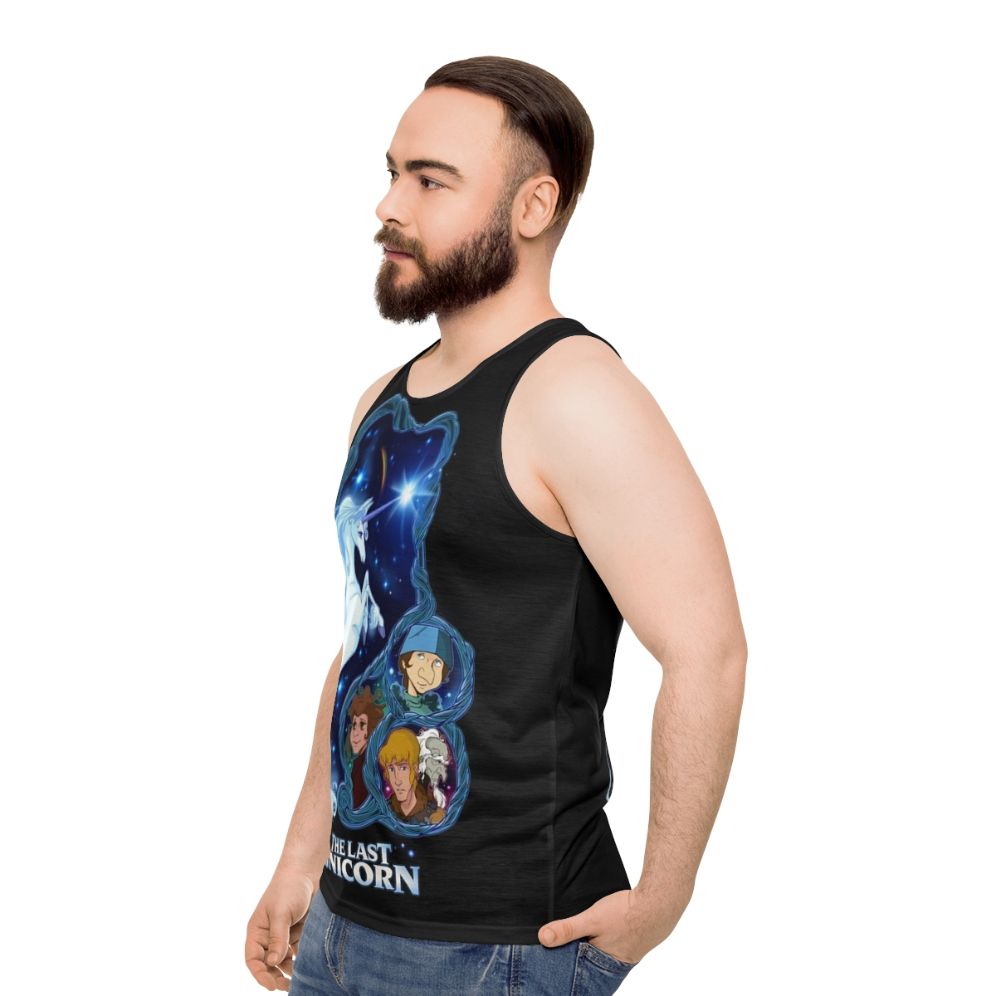 The Last Unicorn Unisex Tank Top - men side