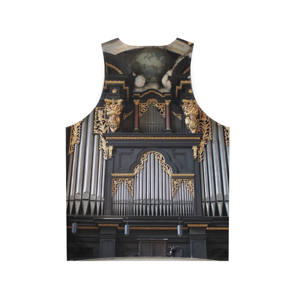 Unisex tank top featuring the main pipe organ of St. Emmeram Church in Regensburg, Germany - Back