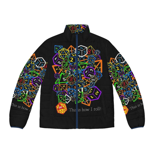 Dungeons and Dragons Dice Roll Puffer Jacket