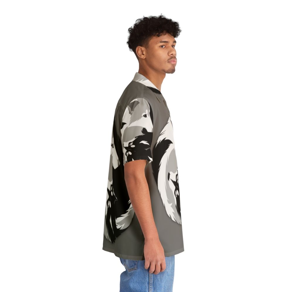 Nature-Inspired Husky and Wolf Hawaiian Shirt - People Pight