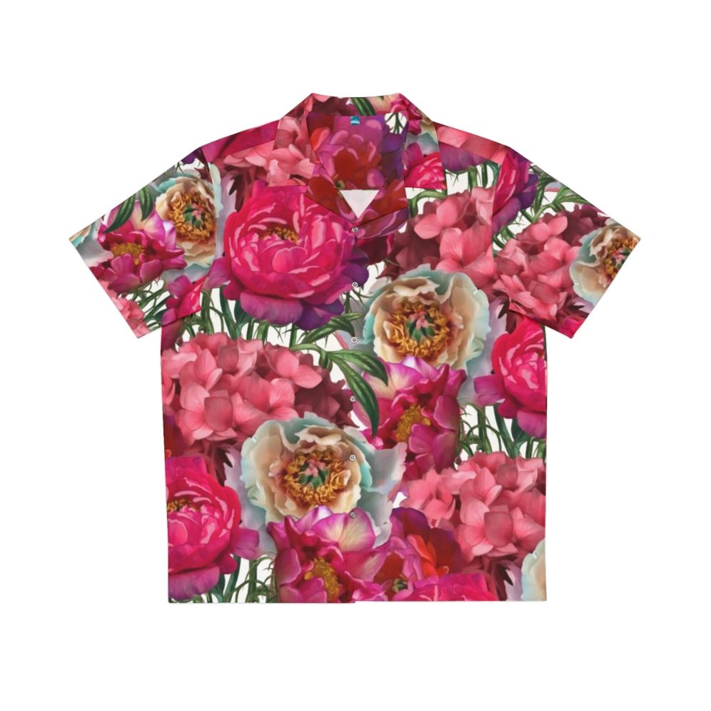 vibrant flower garden hawaiian shirt tropical floral design