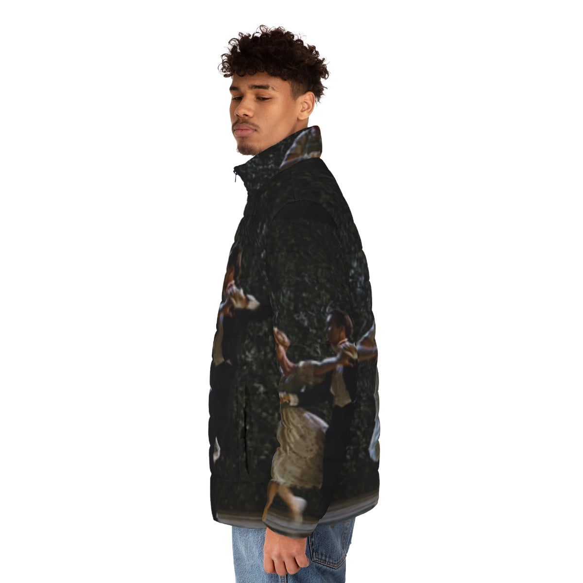 The Sound of Music Dance Puffer Jacket featuring the iconic alpine style - men side left