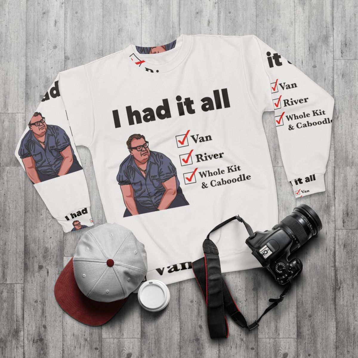 Matt Foley "Scared Straight" Chris Farley Inspired Sweatshirt - flat lay