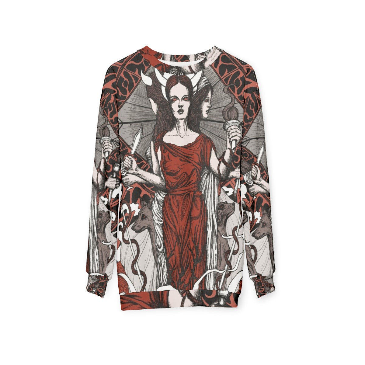 Hecate Dark Gothic Goddess Sweatshirt - hanging