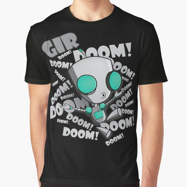 Invader Zim Doom Graphic T-Shirt featuring Gir, the alien robot dog