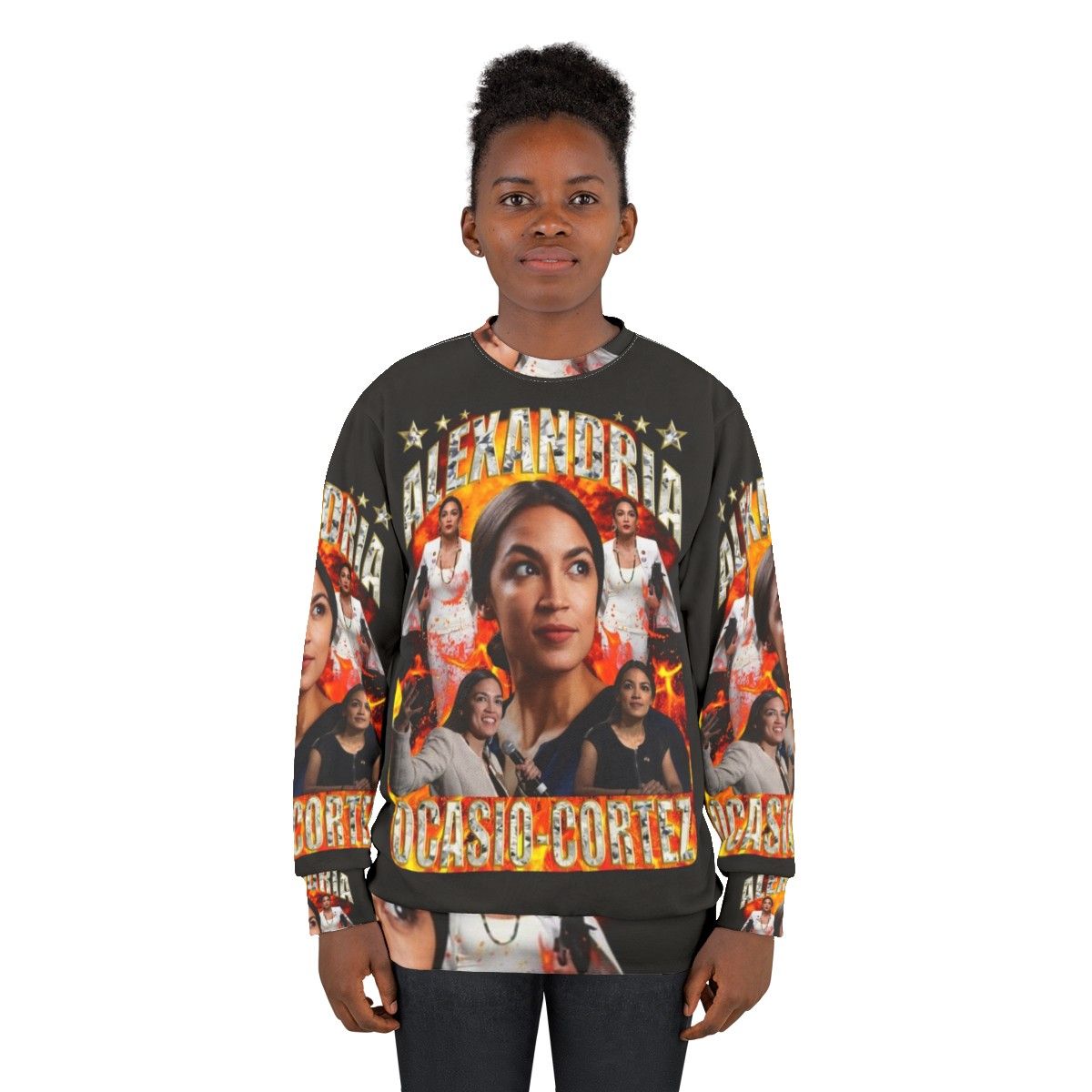 AOC Sweatshirt featuring Alexandria Ocasio Cortez - women