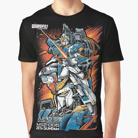 Zeta Gundam anime mecha robot graphic t-shirt