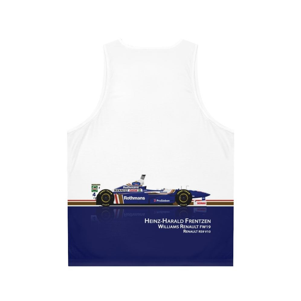 Heinz Harald Frentzen Williams FW19 Unisex Formula 1 Racing Tank Top - Back