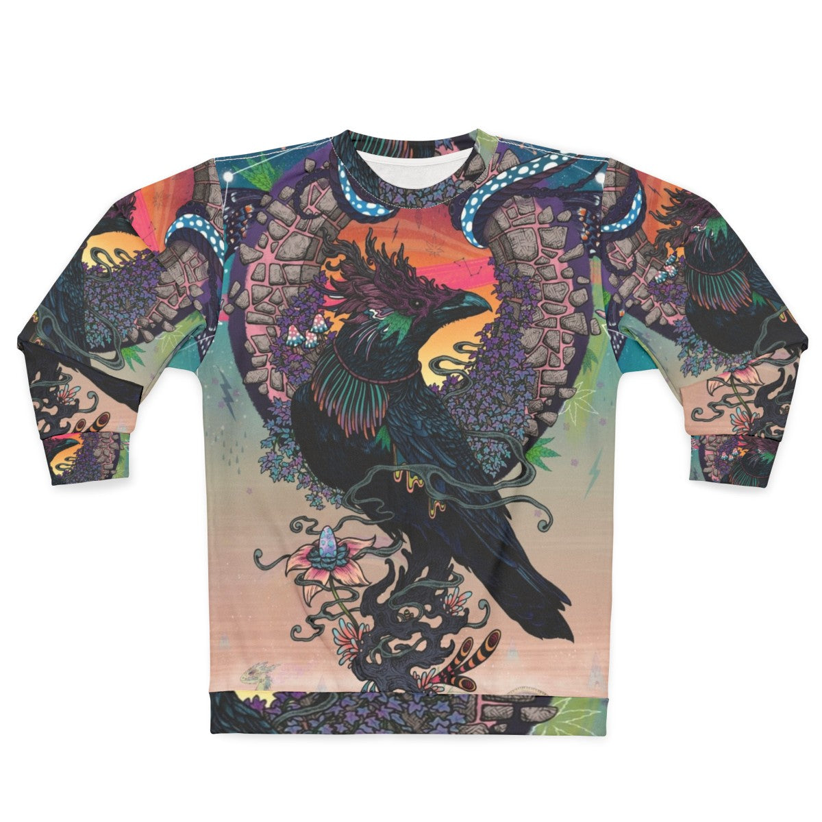 Mystical Oracle Sweatshirt with Psychedelic Occult Design