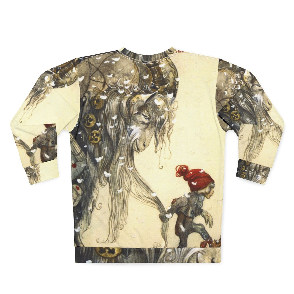 Yule goat john bauer christmas sweater - Back