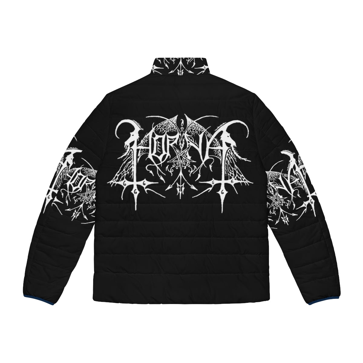 Horna Puffer Jacket - Warm and Stylish Finnish Black Metal Inspired Outerwear - Back