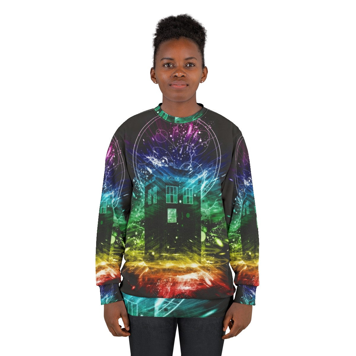 Time Storm Rainbow Doctor Who Inspired Sweatshirt - women