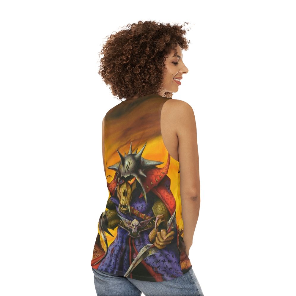 Unisex "No Means Of Escape" Heavy Metal Fantasy Tank Top - women back