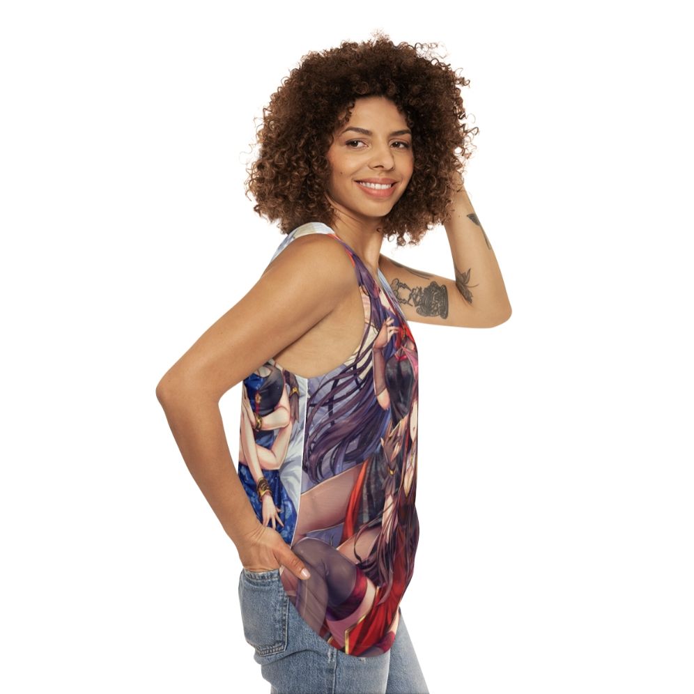 Sakura Sisters Anime Unisex Tank Top - women side