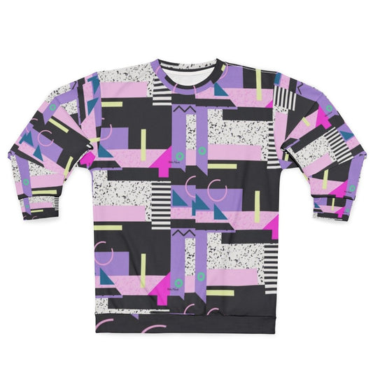 Aesthetic 90s Retro Sweatshirt with Repeating Pattern