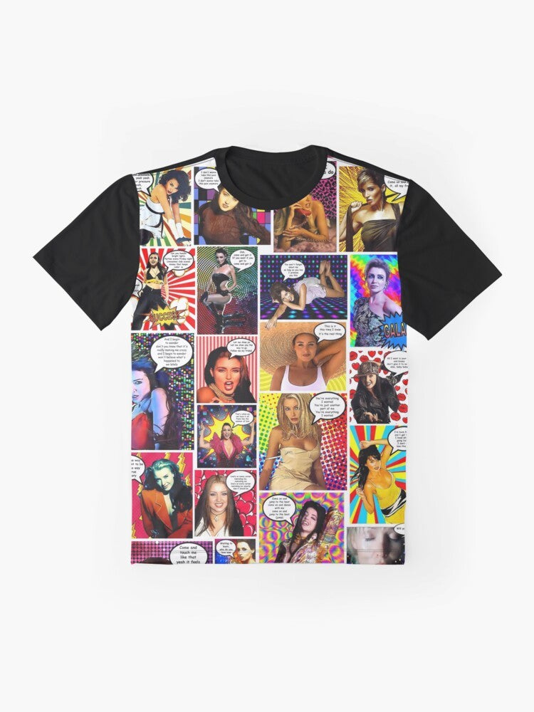 Dannii Minogue Graphic T-Shirt with Pop Art Design - Flat lay