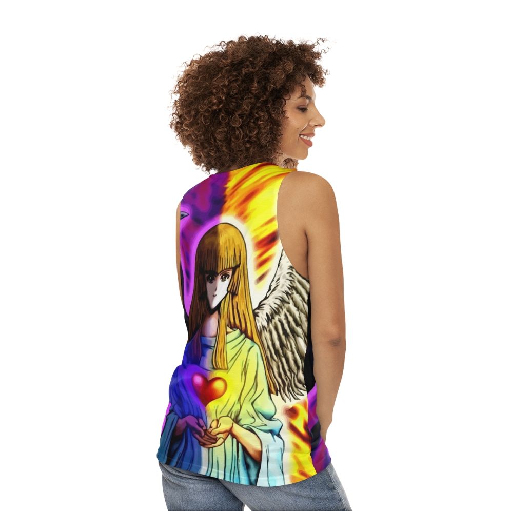 Yugioh Anime Blue Eyes & Dark Magician Unisex Tank Top - women back