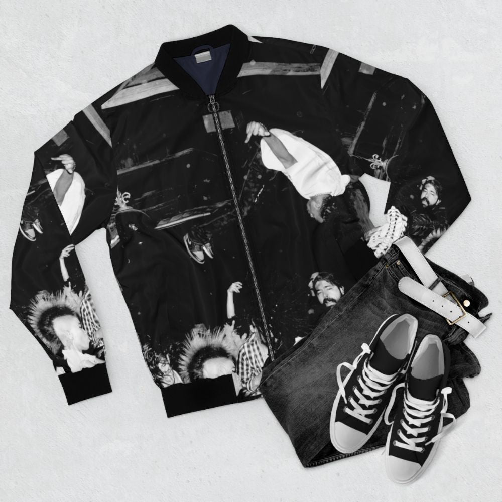 Playboi Carti Inspired Bomber Jacket - Flat lay