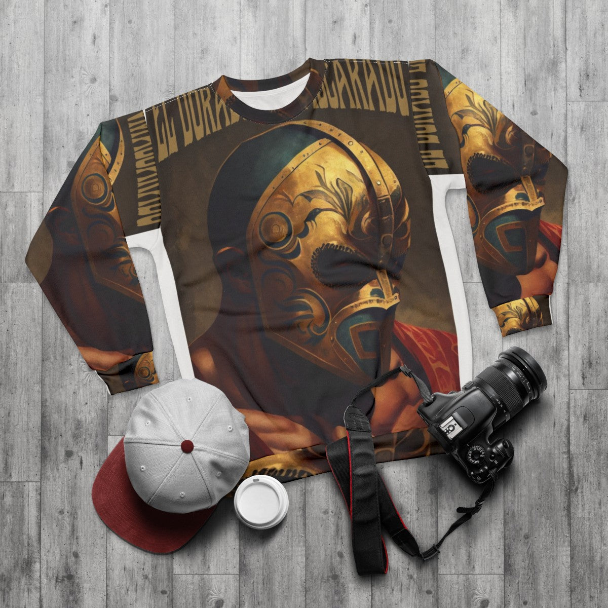 Masked Dorado Wrestling Sweatshirt - flat lay