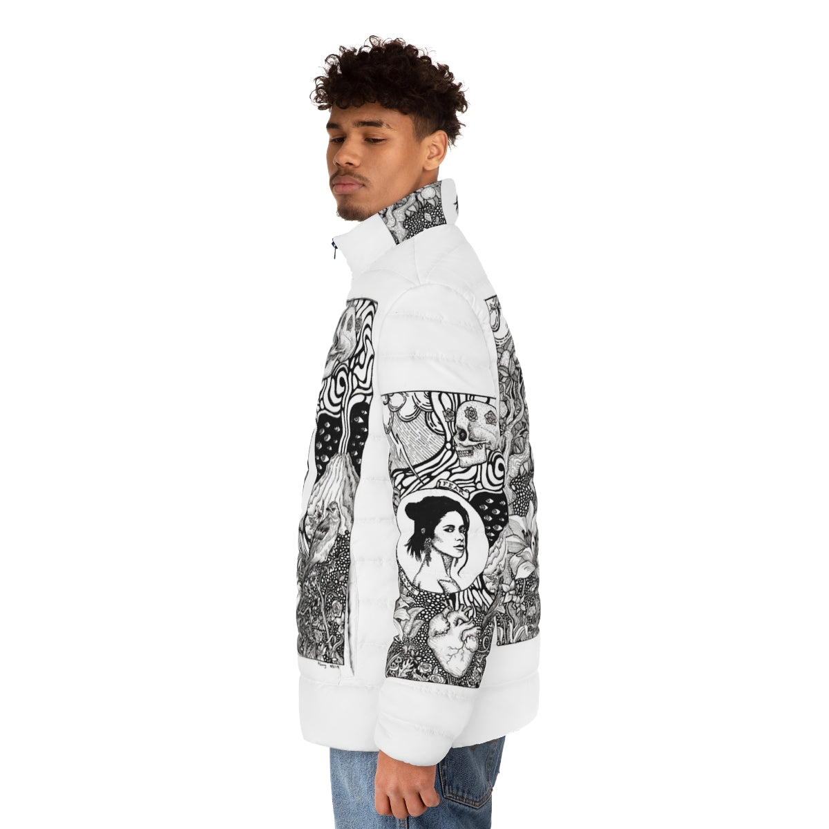 Marina and the Diamonds Inspired Puffer Jacket - men side left