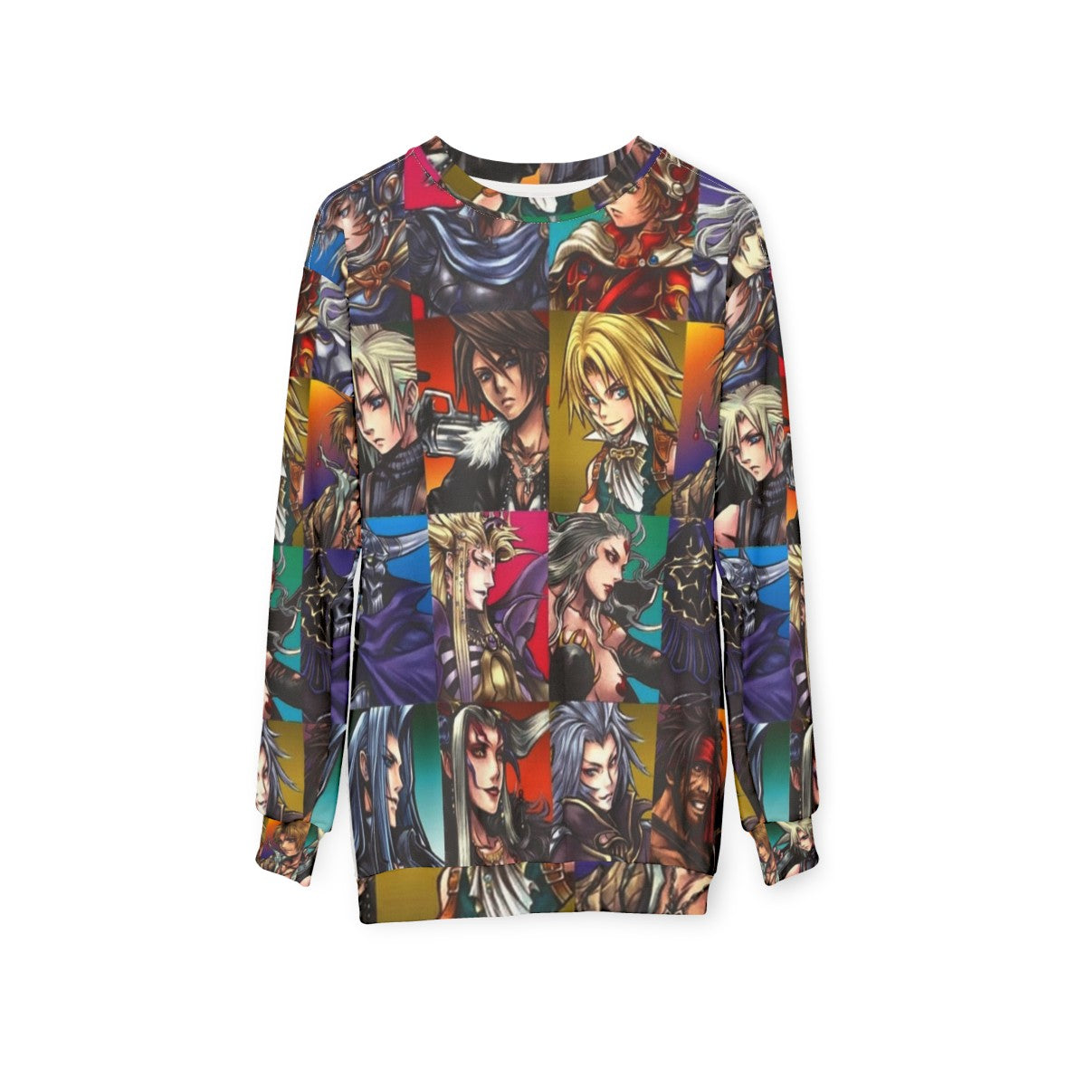 Final Fantasy Sweatshirt featuring Cloud and Tifa - hanging