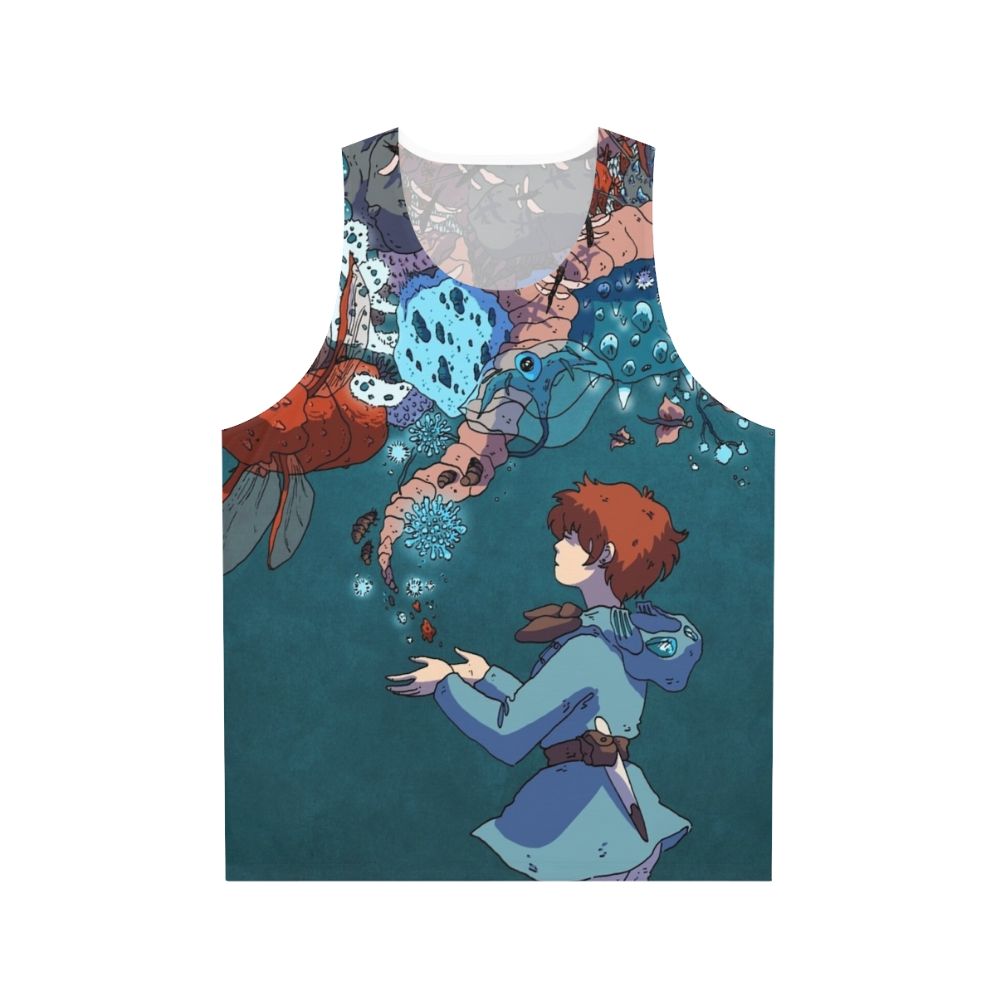 Nausicaa unisex tank top with nature and bug pattern design