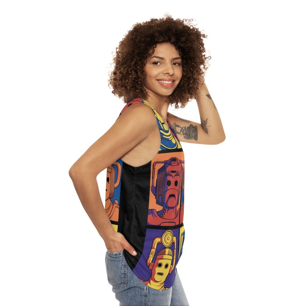 Cyberpunk Evolution Doctor Who Unisex Tank Top - women side