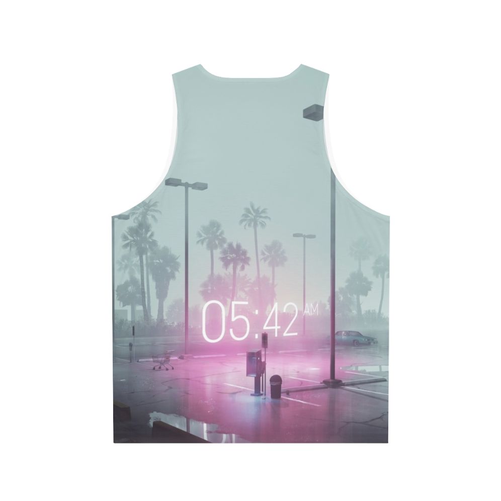 Retro 80s vaporwave synthwave neon tank top - Back