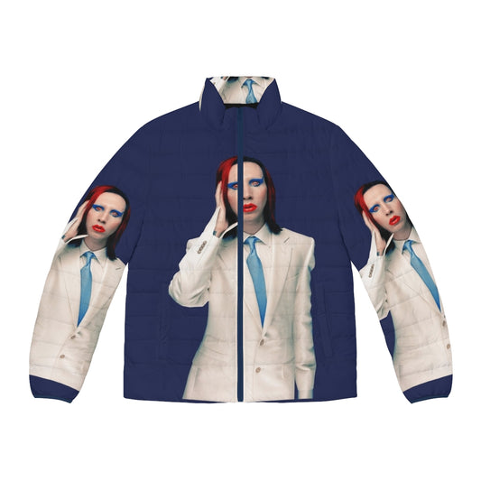 Brian Warner Mechanical Animals Marilyn Manson Puffer Jacket featuring a stylish and warm design