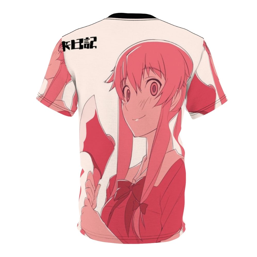 Mirai Nikki inspired anime t-shirt featuring Yuno Gasai - Back