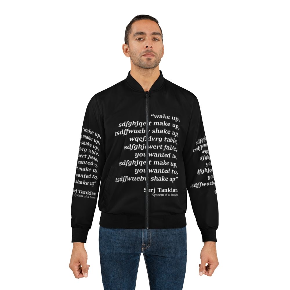 "Wake Up" Bomber Jacket - Stylish and Humorous Outerwear Inspired by the Song Lyrics of System of a Down - Lifestyle