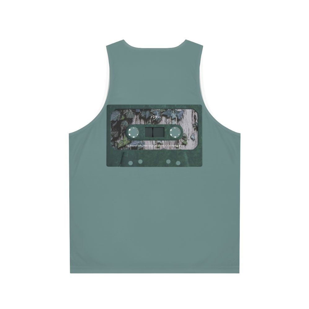 Unisex cassette tank top featuring nature-inspired design - Back