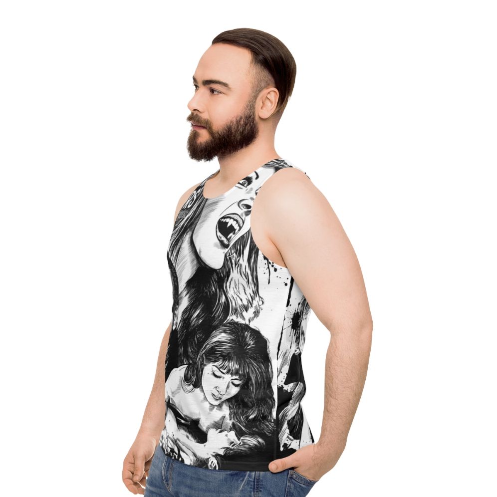 Hammer Horror Vampire Lovers Art Print Unisex Tank Top - men side