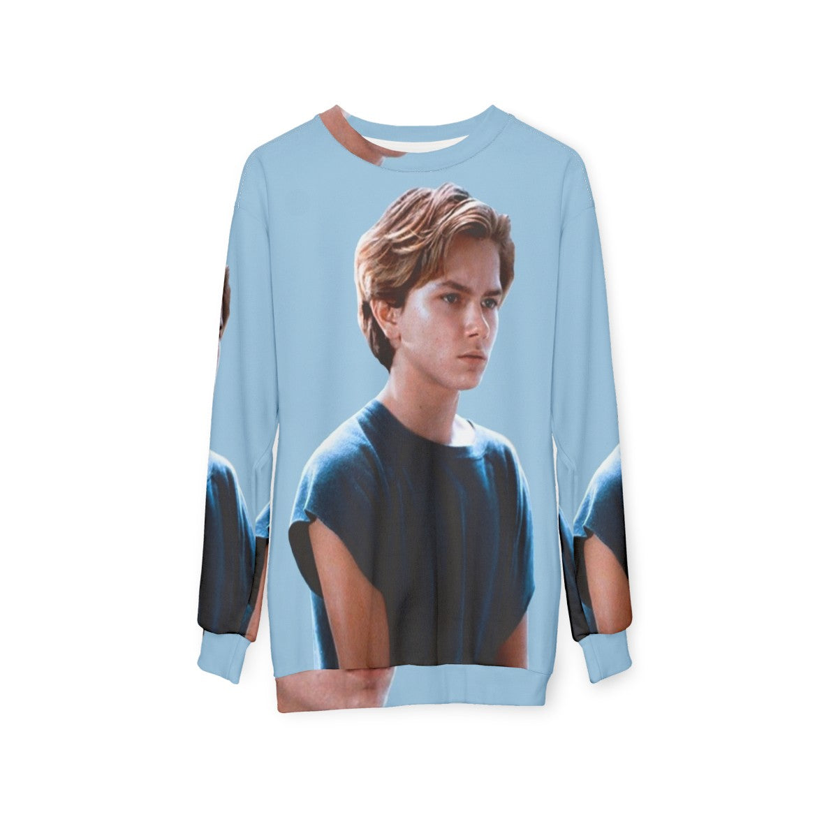 River Phoenix inspired sweatshirt featuring the iconic actor - hanging