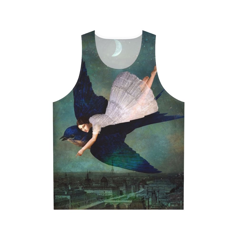 Unisex tank top with Paris night sky design