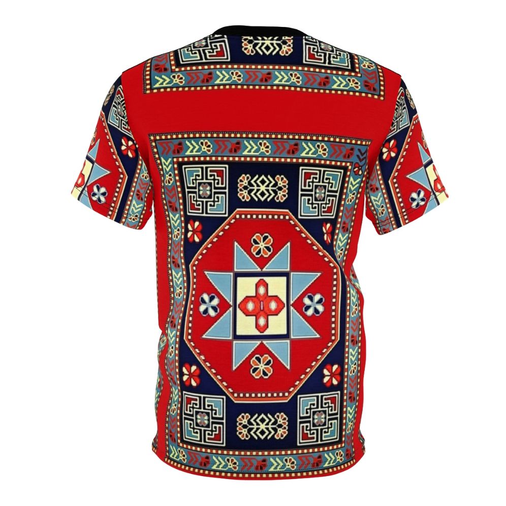 A t-shirt featuring a vibrant design inspired by traditional Armenian folk art - Back